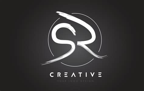 SR Brush Letter Logo Design Artistic Handwritten Letters Logo Concept Vector Art At