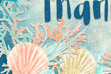 Blue Ocean Thank You Card Printable For Under The Sea Party Theme