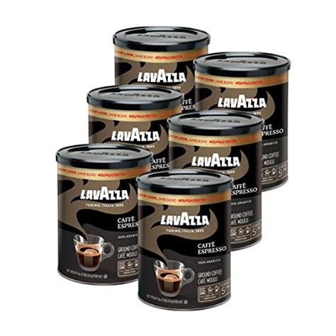 Lavazza Caffe Espresso Ground Coffee Blend Medium Roast 8 Ounce Cans
