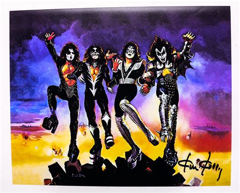 Kiss Photo Destroyer Signed By Artist Ken Kelly Kiss Museum