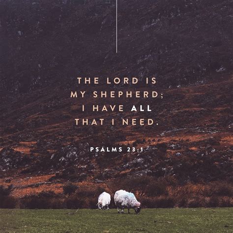 Psalms 23 1 The LORD Is My Shepherd I Lack Nothing New