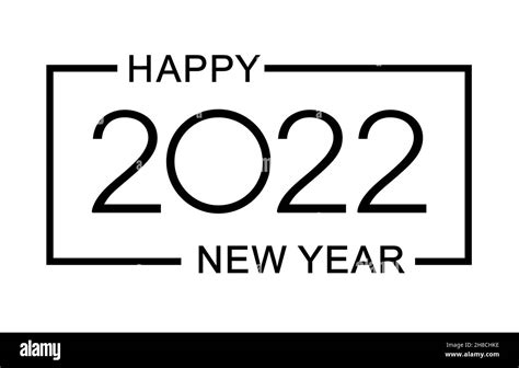 Happy New Year 2022 Design Template Isolated Vector Illustration On