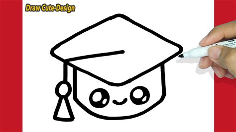 How To Draw A Cute Graduation Cap Youtube