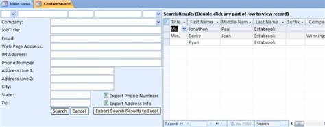 Custom Customer Contact Database Template Crm