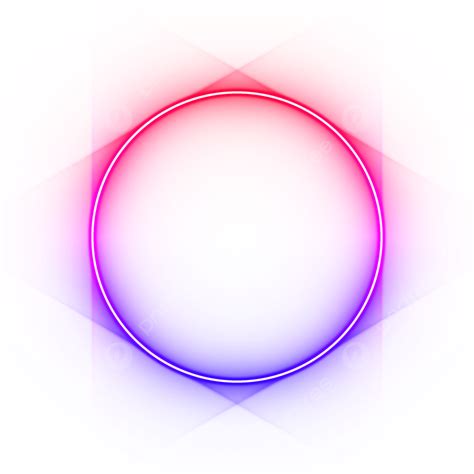 Neon Light Purple Hd Transparent Red Purple Neon Light Circle Frame