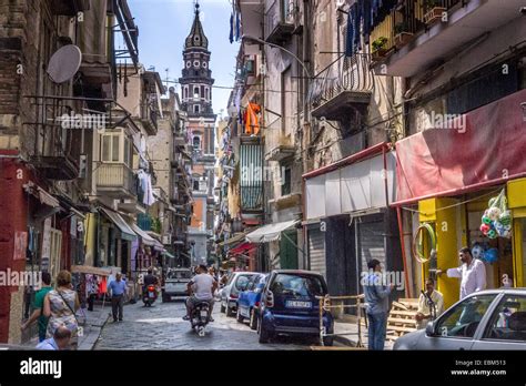 The Crowded Streets Of Naples Stock Photo Alamy