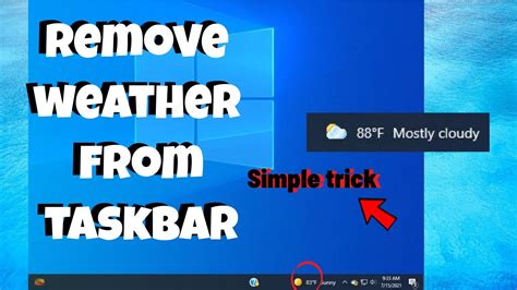 How To Remove And Hide Weather From Your Windows Taskbar Youtube