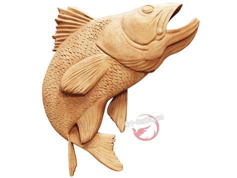 Trout Fish Bas Relief Wood Carving Custom Wild Life Wall Etsy