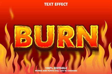 Flame Text Effects Graphic By Memetxsaputra Creative Fabrica