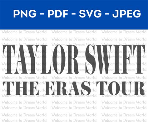 The Eras Tour Logo Taylor Swift Svg Design Cut Files For Etsy Australia