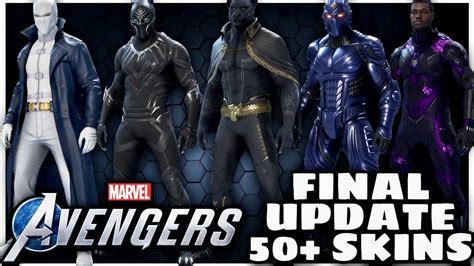 All Black Panther Skins In Marvels Avengers Final Update Youtube