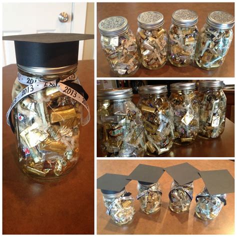 Creative Graduation T Idea Rolled Dollar Bills And Candy In A Mason Jar