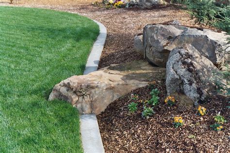 Front Yard New Flower Bed Landscaping With Boulders Landscaping