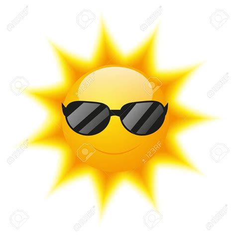 Cute Sun Character With Sunglasses Royalty Free Cliparts Vectors And