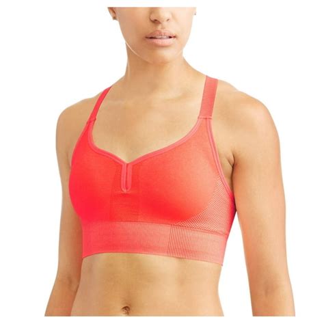 Athletic Works Womens Core Active Racerback Seamless Sports Bra