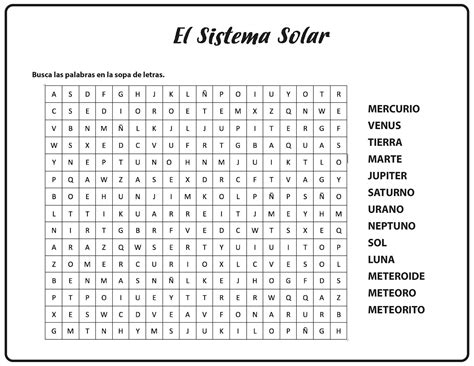 Sopa De Letras Sistema Solar Hot Sex Picture