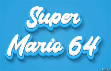 Super Mario 64 Text Effect And Logo Design Videogame