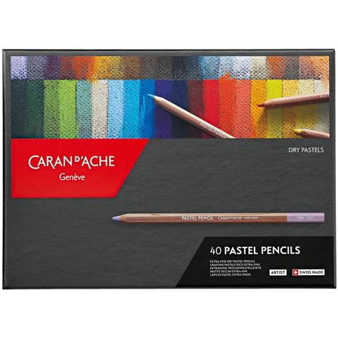 Caran D Ache Pastel Pencils 40 Assorted Set