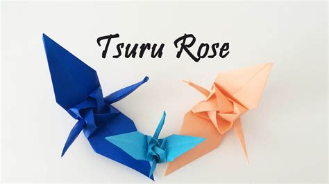 Origami Tsuru Rose Rose Crane By Satoshi Kamiya Youtube