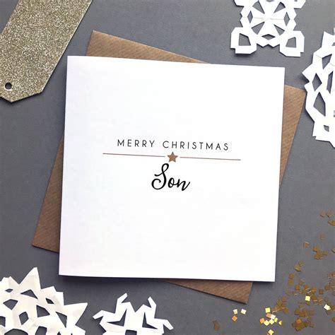 Wishing you all the wonder of. Merry Christmas Son / Daughter Foiled Card By Sarah ...