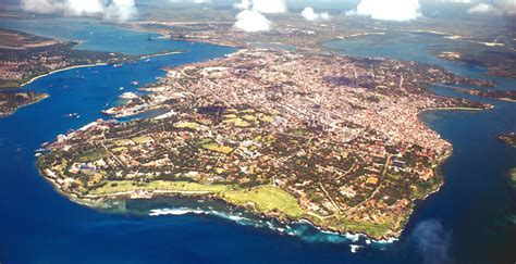 Nice Aerial View Of Mombasa Island Kenya