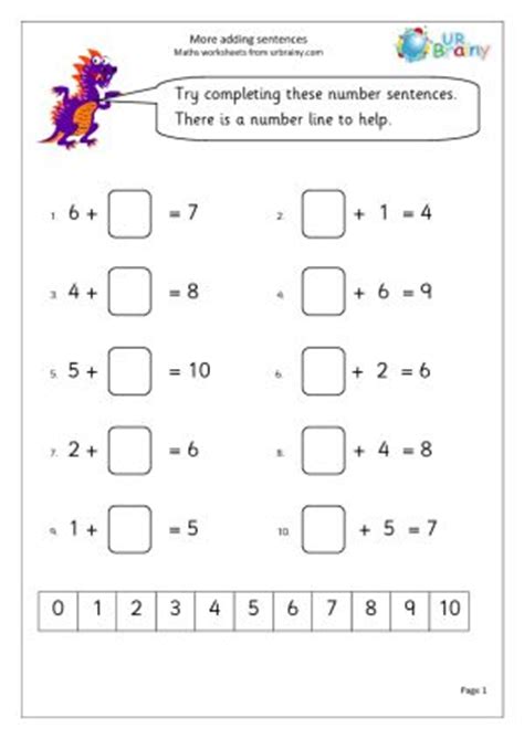 Math worksheets for kindergarten and preschool. maths worksheets for grade 1 number names - Google Search ...
