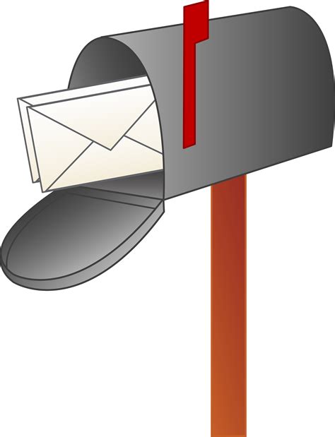 Mail Box With Letter Clip Art
