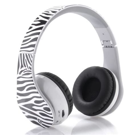 Ilive Iahb64zeb Bluetooth Headphones With Microphone Zebra Print