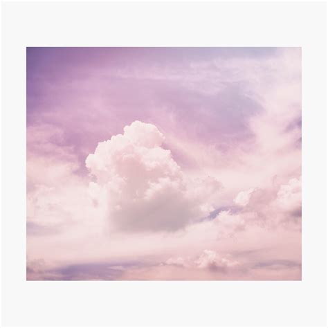 Pink Fluffy Clouds Photographic Print By Peggieprints Redbubble