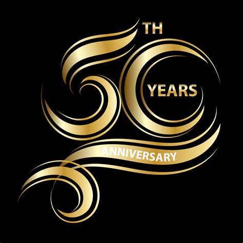 Golden 50th Anniversary Symbols