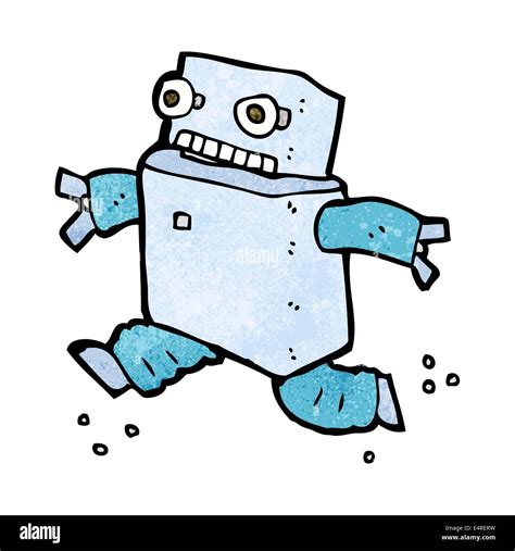 Cartoon Running Robot Stock Vector Image And Art Alamy