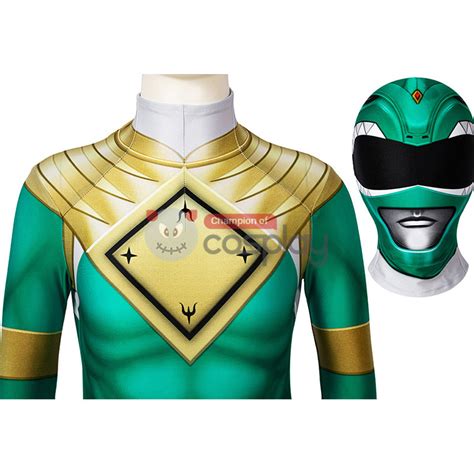 Mighty Morphin Power Rangers Cosplay Costume Green Ranger Jumpsuit For