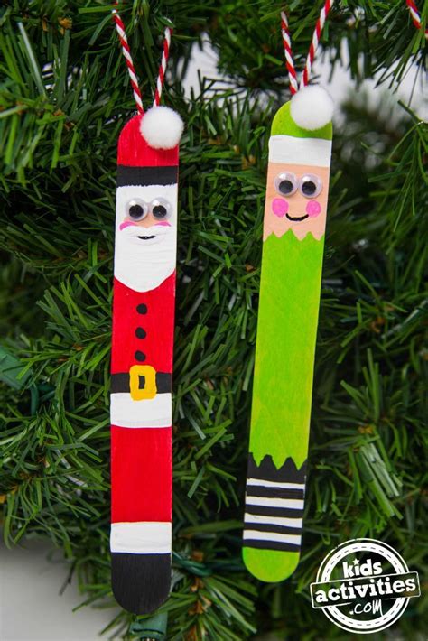 5 Cute And Easy Popsicle Stick Christmas Ornaments Kids Can Make Kids