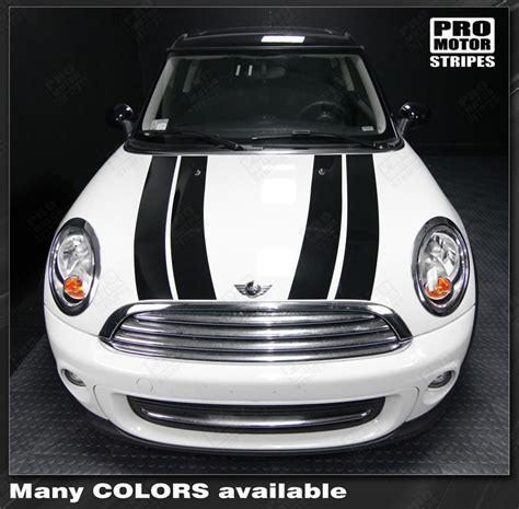 Mini Cooper Clubman Hood Accent Double Stripes Decals 2012 2013 2014