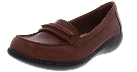 Clarks Ashland Lily Casual Leather Loafers In Brown Lyst