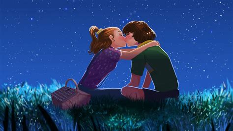 Lovethispic's pictures can be used on facebook, tumblr, pinterest, twitter and other websites. Download wallpaper 1920x1080 couple, kiss, art, starry sky, romance full hd, hdtv, fhd, 1080p hd ...