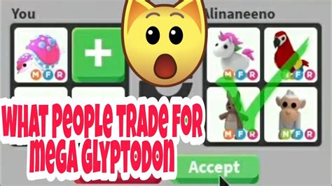 What People Trade For Mega Neon Glyptodon In Adopt Me Trading Youtube
