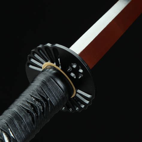 Lame Rouge En Acier à Ressort Fait à La Main Véritable épée Japonaise