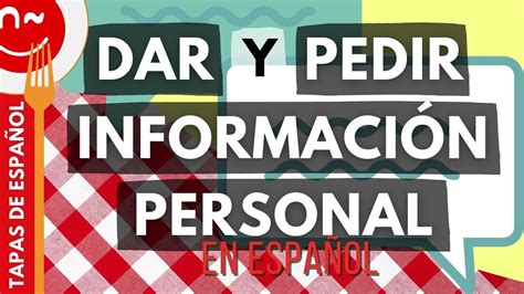 Presentarse en español Dar y pedir información personal YouTube
