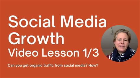 Video Course Social Media Growth Lesson 1 Youtube
