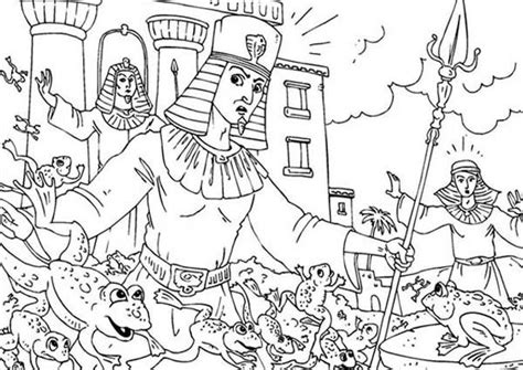 Moses plagues coloring pages at getcoloringscom free template. 10 Plagues of Egypt, : Frogs Invade Egypt in 10 Plagues of ...