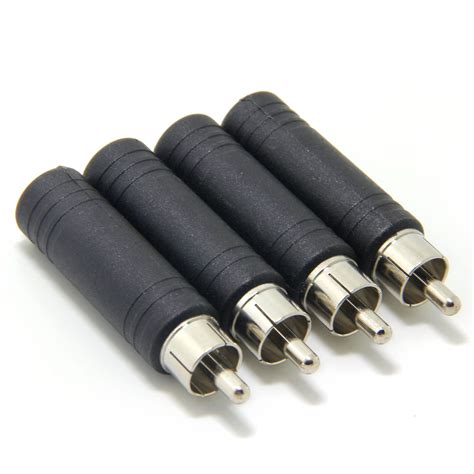 Ancable 4 Pack 1 4 Inch 6 35mm Ts Female To Rca Male Adaptor