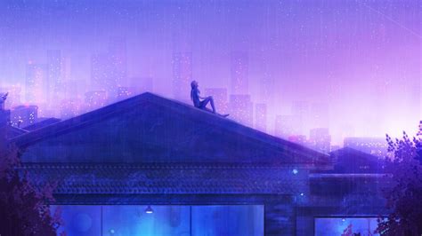 Scenery Pastel Purple Anime Aesthetic Background Anime Wallpaper