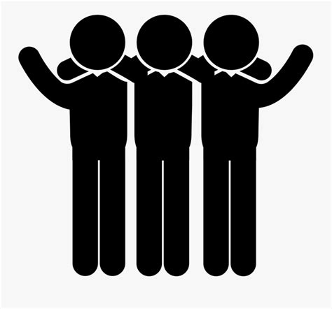 Full color icons contacts, couple, friend, friends, group, members icon download users,friends,group,staff,team icon inventicons Group Of Three Men Standing Side By Side Hugging Each ...