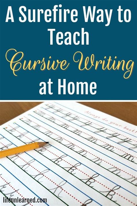 A Surefire Way To Teach Cursive Writing At Home Life Unlearned