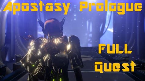 The personal quarters segment must be crafted and installed to your orbiter. Warframe - Apostasy Prologue Full Quest (MAJOR SPOILERS) - YouTube