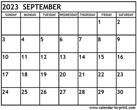 September Calendar Free Printable Calendar Printable Calendar Images And Photos Finder