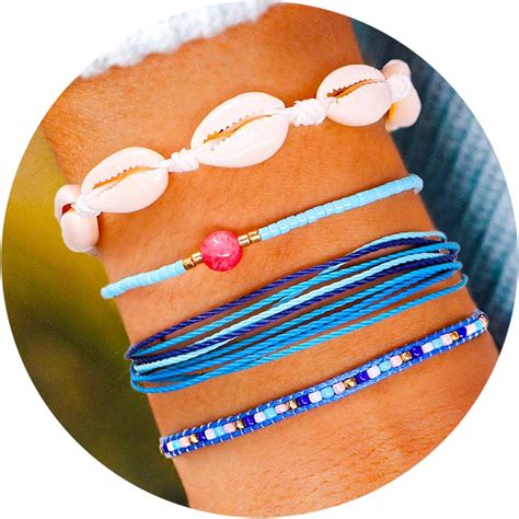 Toopnk Vsco String Ankle Bracelets For Teen Girls Handmade Braided