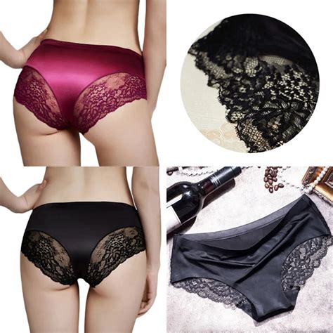 women s underwear sexy ice silk lace underpants comfortable non trace underwear thin and light