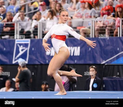 April Utah S Maile O Keefe Performs Her Floor Routine During The Finals Of The